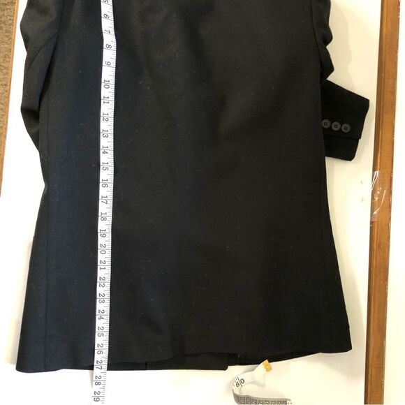 Talbots 100% Wool Made in USA Double Breasted Blazer Structured Size 10 Black - Picture 12 of 12